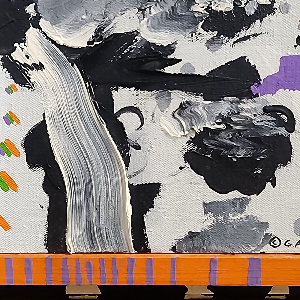 Vintage G. Olson 1980 Original Abstract Expressionist Painting | Signed - Picture 4 of 11